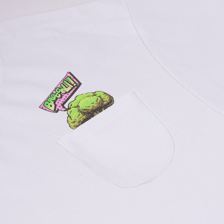 Broccoli Logo Long Sleeve Tee White